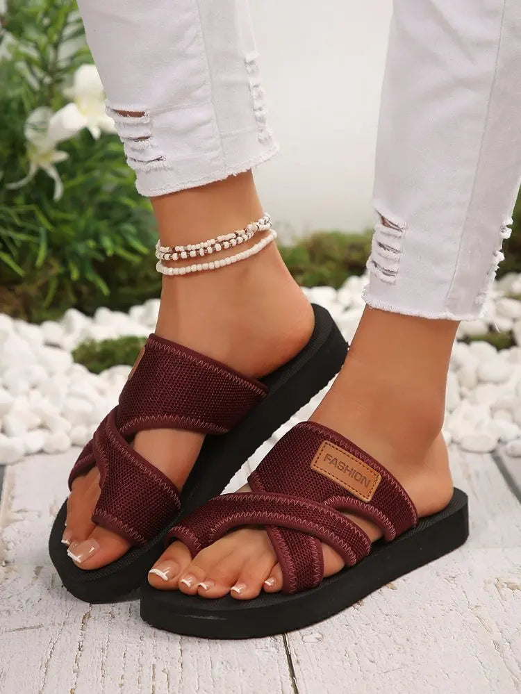"Cloud-Comfort Slides: Your Go-To Sandal for All-Day Ease."