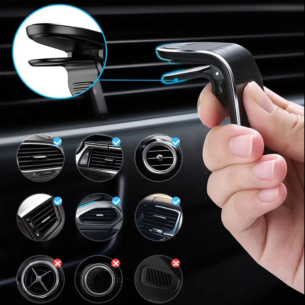 Magnetic Car Phone Mount – Air Vent Clip