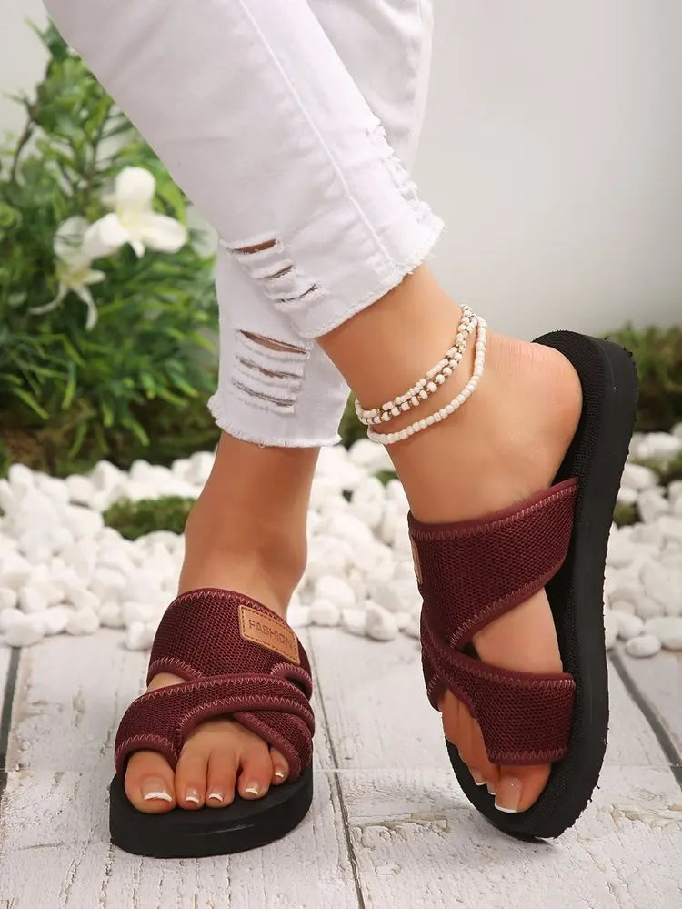 "Cloud-Comfort Slides: Your Go-To Sandal for All-Day Ease."